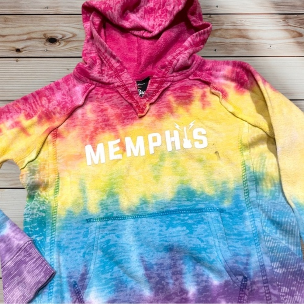 3/$25 Lansky Bros in Memphis tie dye super soft youth medium‎ hoodie